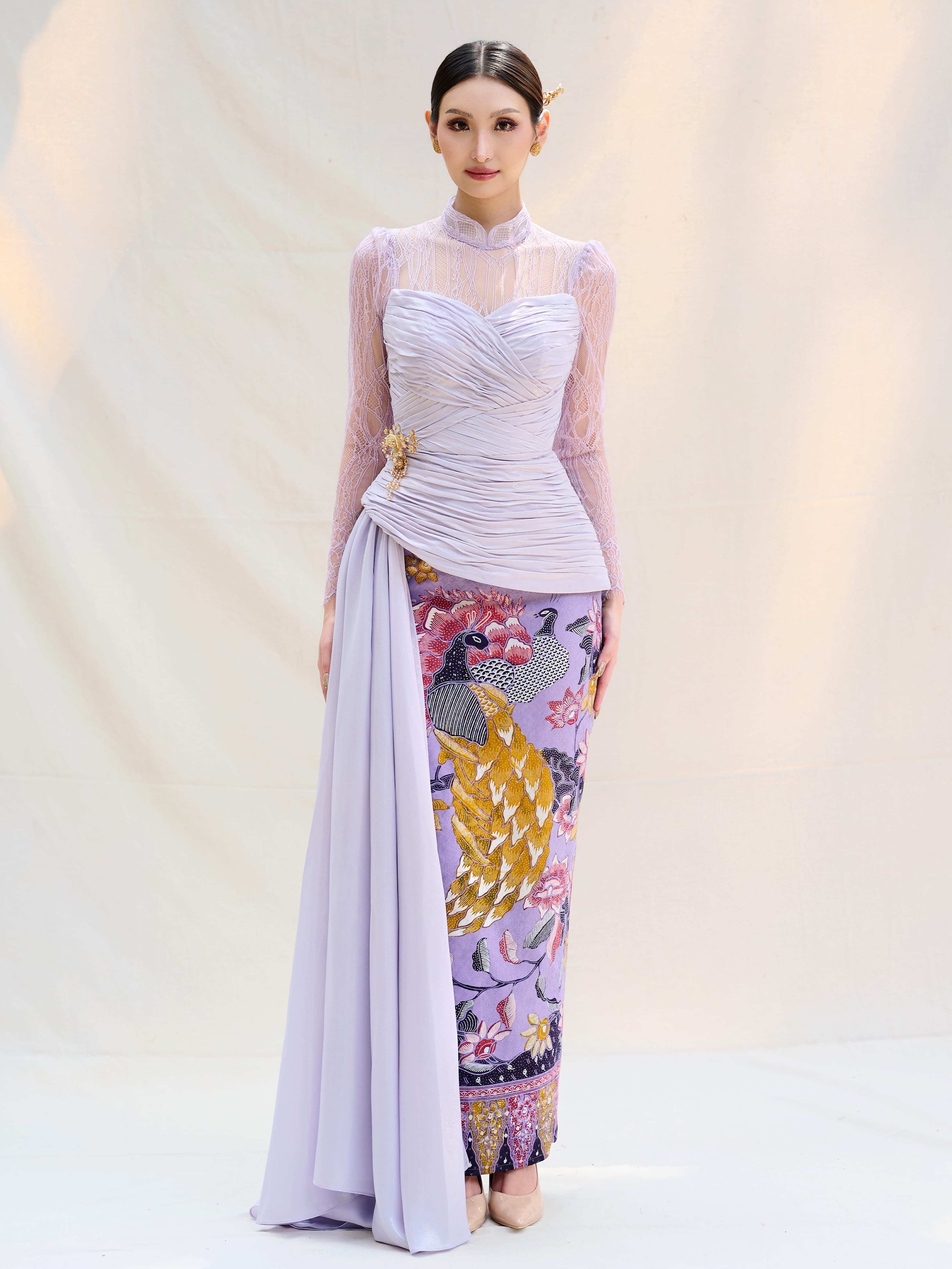 Lilac Illusion Drape Kebaya